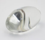 Egg-Shaped Transparent Glass Knob, Paired With A Honeycomb-Style Panel - Image 2