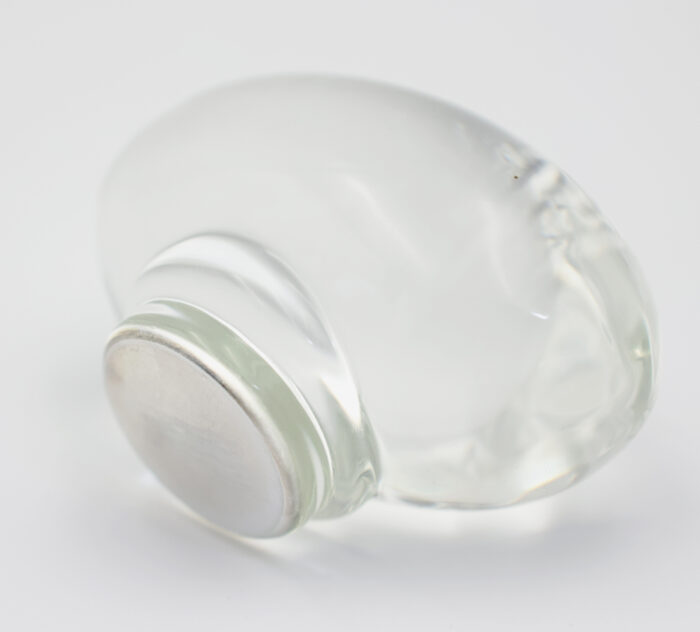 19 Egg-Shaped Transparent Glass Knob, Paired With A Honeycomb-Style Panel - Image 3
