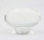 Egg-Shaped Transparent Glass Knob, Paired With A Honeycomb-Style Panel