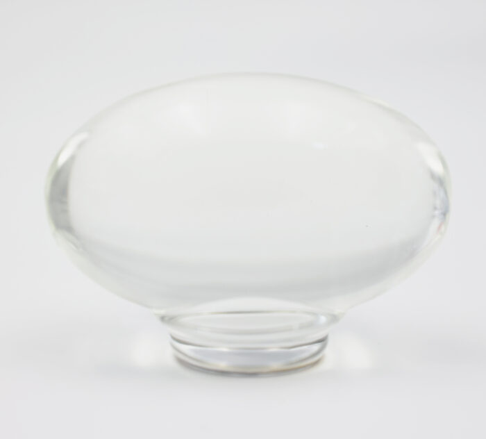 21 Egg-Shaped Transparent Glass Knob, Paired With A Honeycomb-Style Panel - Image 5