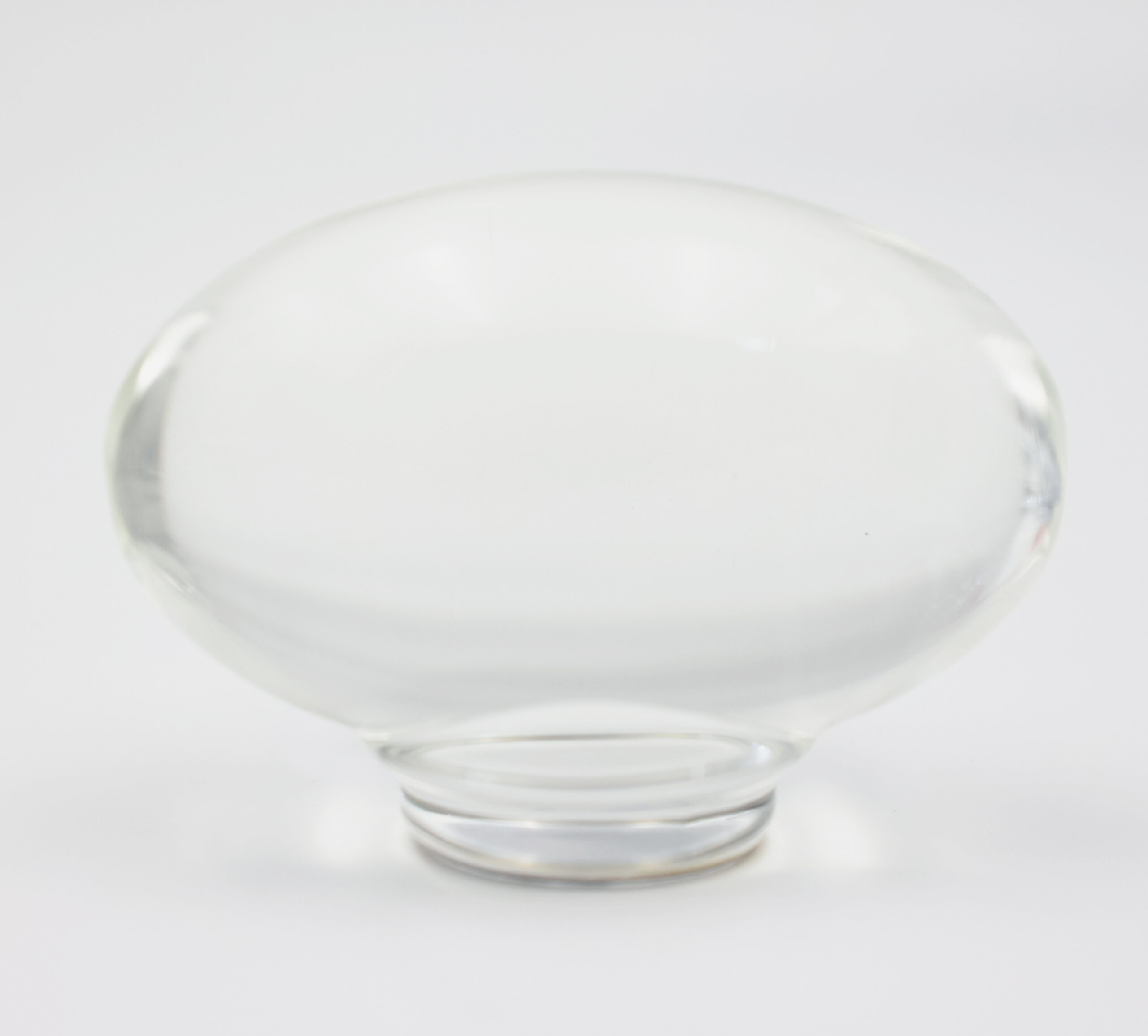 21 Egg-Shaped Transparent Glass Knob, Paired With A Honeycomb-Style Panel - Image 1