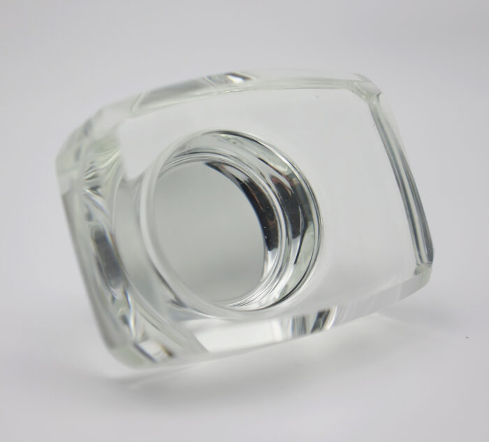 8 Minimalist-style Crystal Glass Door Knobs&paired with brass bases in various shapes - Image 4