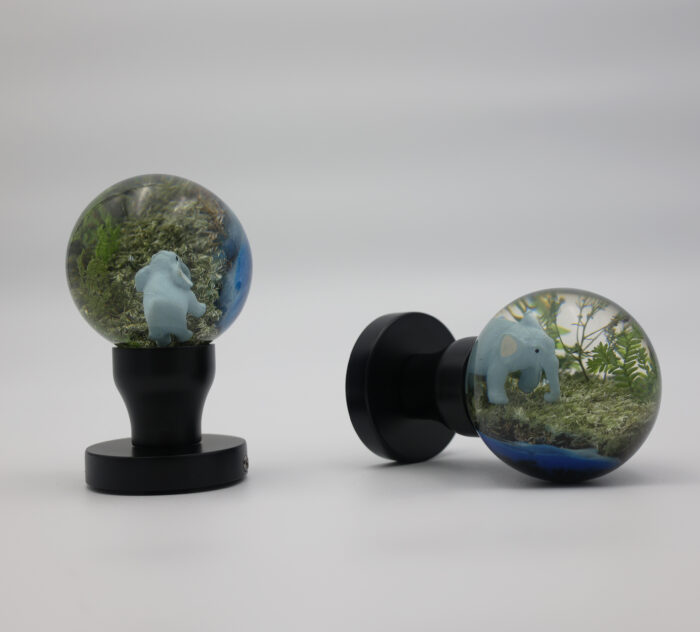 11 Handmade Elephant Forest Miniature Landscape Resin Door Knob | Decorative Replacement Interior Door Hardware - Image 5