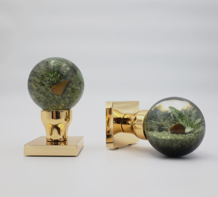 17 Handmade Miniature Landscape Moss Terrarium Resin Door Knob | Decorative Replacement Interior Door Hardware - Image 4