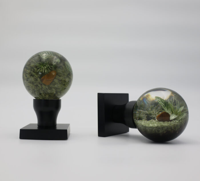 20 Handmade Miniature Landscape Moss Terrarium Resin Door Knob | Decorative Replacement Interior Door Hardware - Image 8