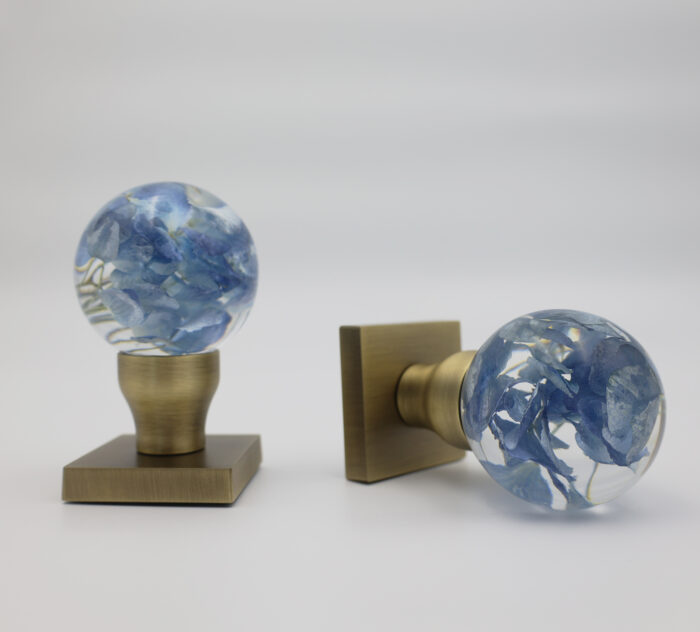 20 Handmade Hydrangea Pressed Flower Resin Door Knob | Decorative Replacement Interior Door Hardware - Image 10