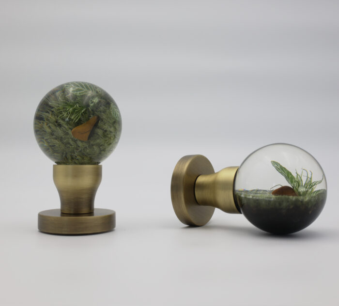 24 Handmade Miniature Landscape Moss Terrarium Resin Door Knob | Decorative Replacement Interior Door Hardware - Image 11